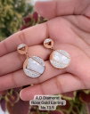 AD Designer Diamond Rose Gold Earrings 2 WHolesale Online
